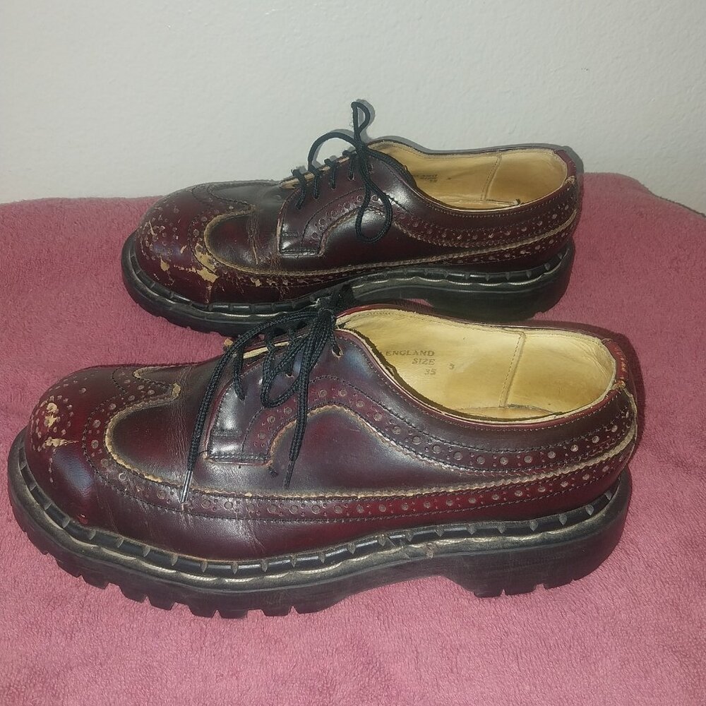 GRIPFAST STEEL TOE OXFORD BROWN LEATHER SHOES SZ 5 UK 35